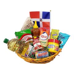 Canasta para Regalo con surtido de productos dominicanos | 12 Productos de las mas reconocidas marcas dominicanas