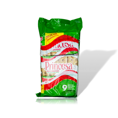 Galletas Princesa Club Crackers Sabor clasico | 9 Paquetes de 34g |