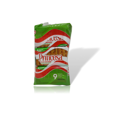 Galletas Princesa Club Crackers Sabor clasico | 9 Paquetes de 34g |