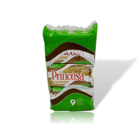 Galletas Princesa Club Crackers Integral | 9 Paquetes de 34g |