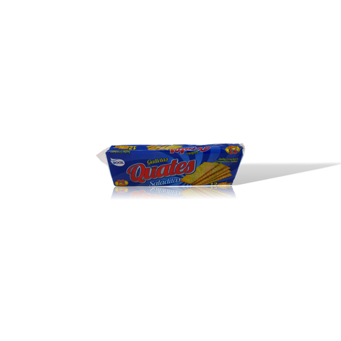Galletas Saladitas Quates | 12 Paquetes de25 gr | Bajas en calorias