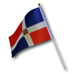 Bandera Dominicana de mano