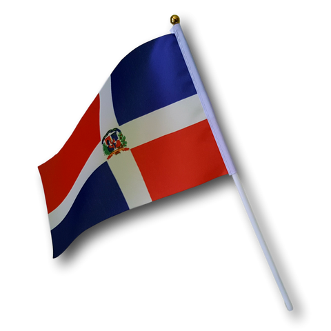 Bandera Dominicana de mano