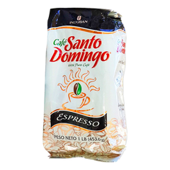 Cafe Santo Domingo Espresso Coffee bolsa de 1 Lb.