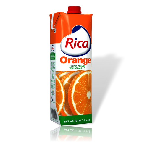 Jugo de Naranja Rica 1 lt con Vitamina C (12 Pack)