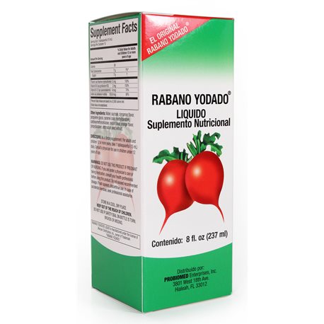 Rabano Yodado Syrup, 8 fl oz