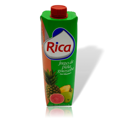 Jugo de Pina Guayaba Rica 1 Lt con vitamina C (12 pack)