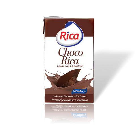 Choco Rica Leche Semidescremada al 2% con Chocolate 1 qt (32 oz)