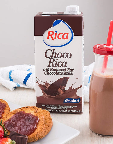 Choco Rica 2% Reduced Fat Chocolate Milk 32 fl oz (4 Pack)