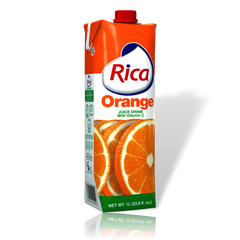 Jugo de Naranja Rica 1 lt con Vitamina C (12 Pack)