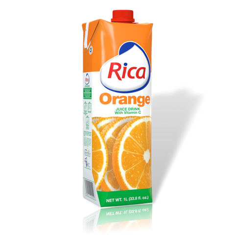 Jugo de Naranja Rica 1 lt con Vitamina C (12 Pack)