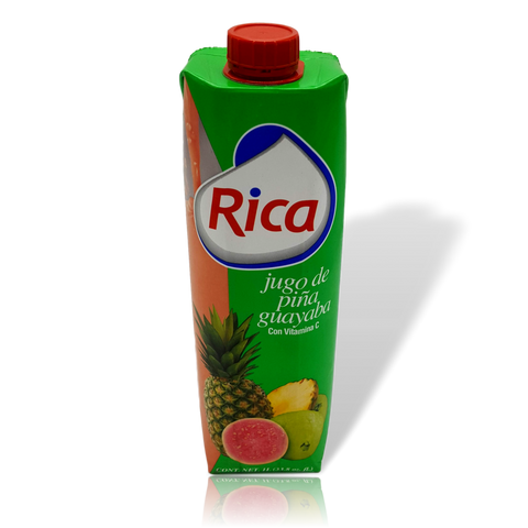 Jugo de Pina Guayaba Rica 1 Lt con vitamina C (33.8 fl oz)