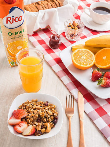 RICA Orange Juice Jugo de Naranja Rica 1 lt with Vitamin C (6 PACK)