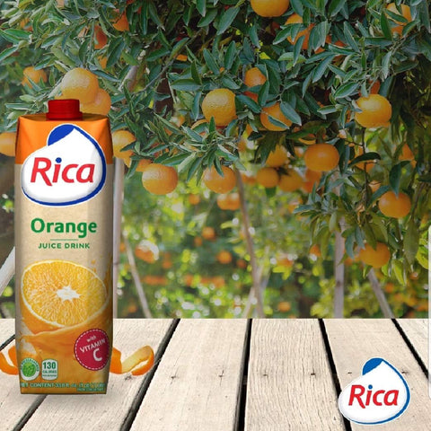RICA Orange Juice Jugo de Naranja Rica 1 lt with Vitamin C (6 PACK)