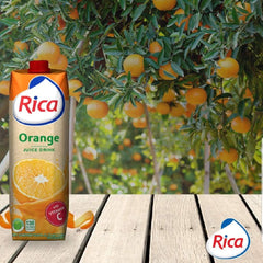 RICA Orange Juice Jugo de Naranja Rica 1 lt with Vitamin C (6 PACK)